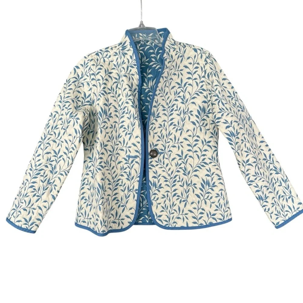 TRIMDIN Artisan Reversible Jacket Tuscany Collection Cobalt Blue Size Small - Picture 2 of 14